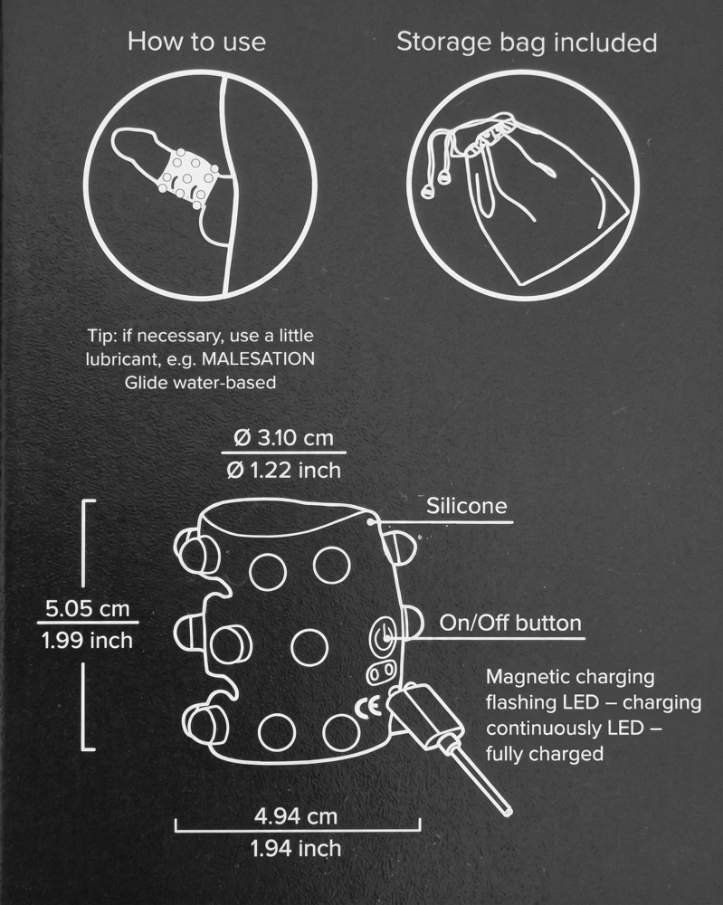 Nubby Vibro Cuff - Detailansicht der Noppen-Struktur
