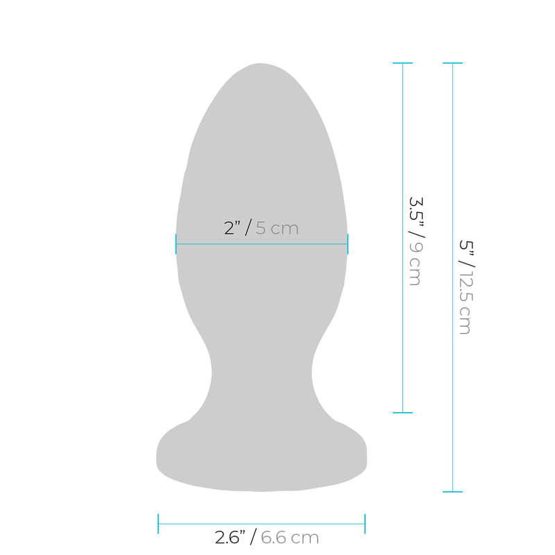 Butt Plug Grooved 5 x 12 cm Abmessungen