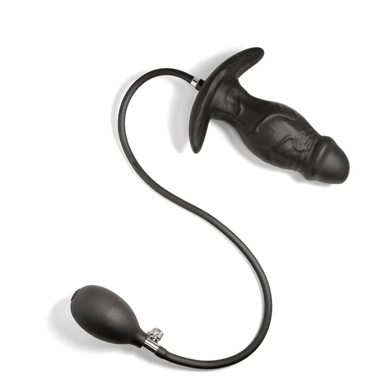 Aufpumpbarer Dildo Plug mit Magnetventil Aufpumpbarer Dildo Plug mit Magnetventil – Silikon