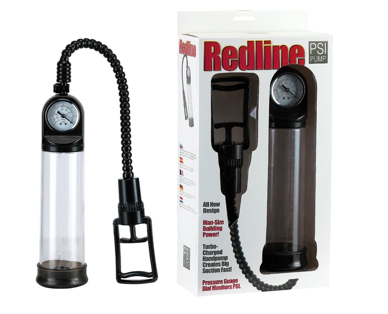 Redline PSI Penis Pump Redline PSI Penispumpe transparent - Vakuumpumpe mit Druckmesser
