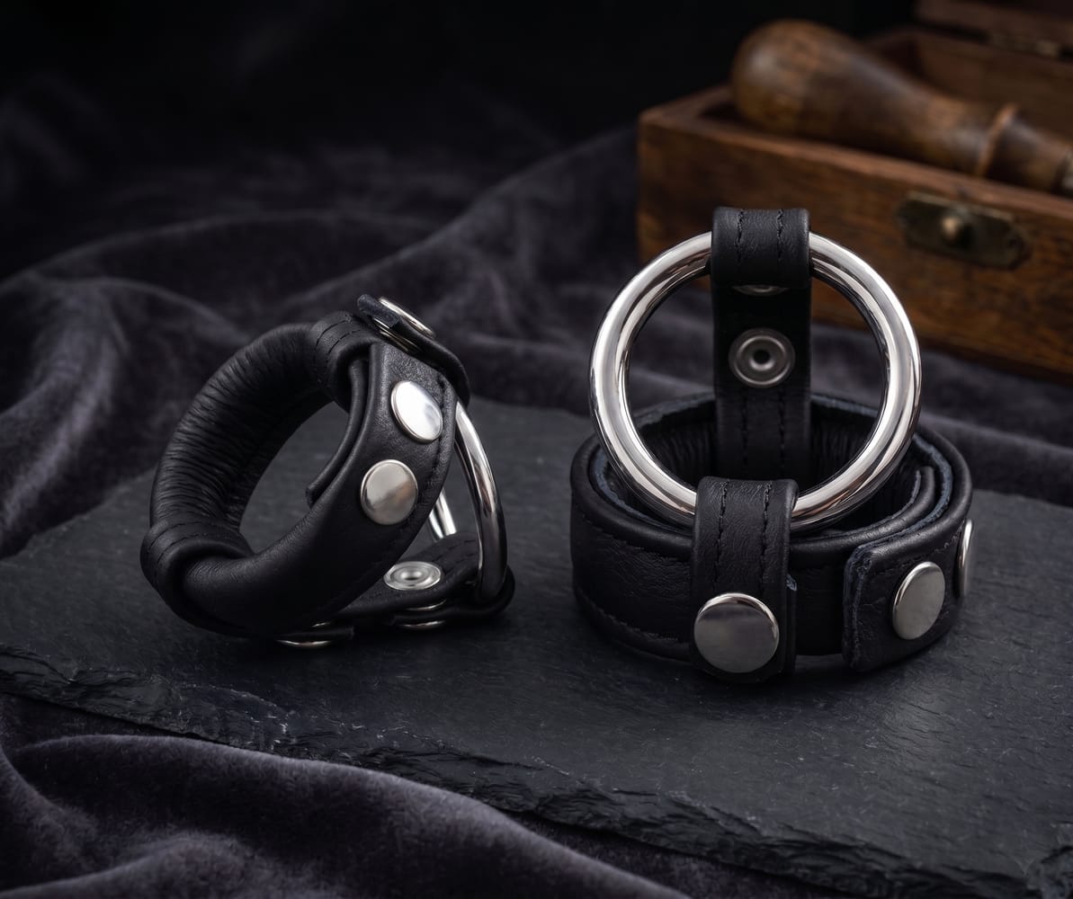 Nevada Neo Plus Cockgurt aus hochwertigem Rindsleder mit Ring für Herren