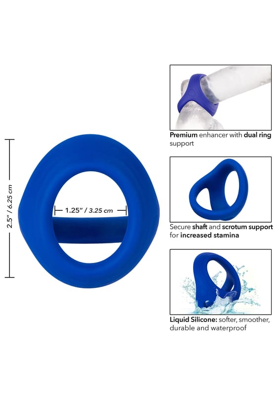 Admiral Dual Cock and Ball Ring Silikon - Komplettansicht aller Komponenten
