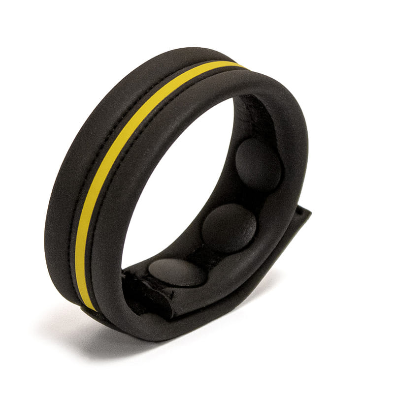 Neopren Cockstrap mit gelbem Streifen Neopren Cockstrap gelb