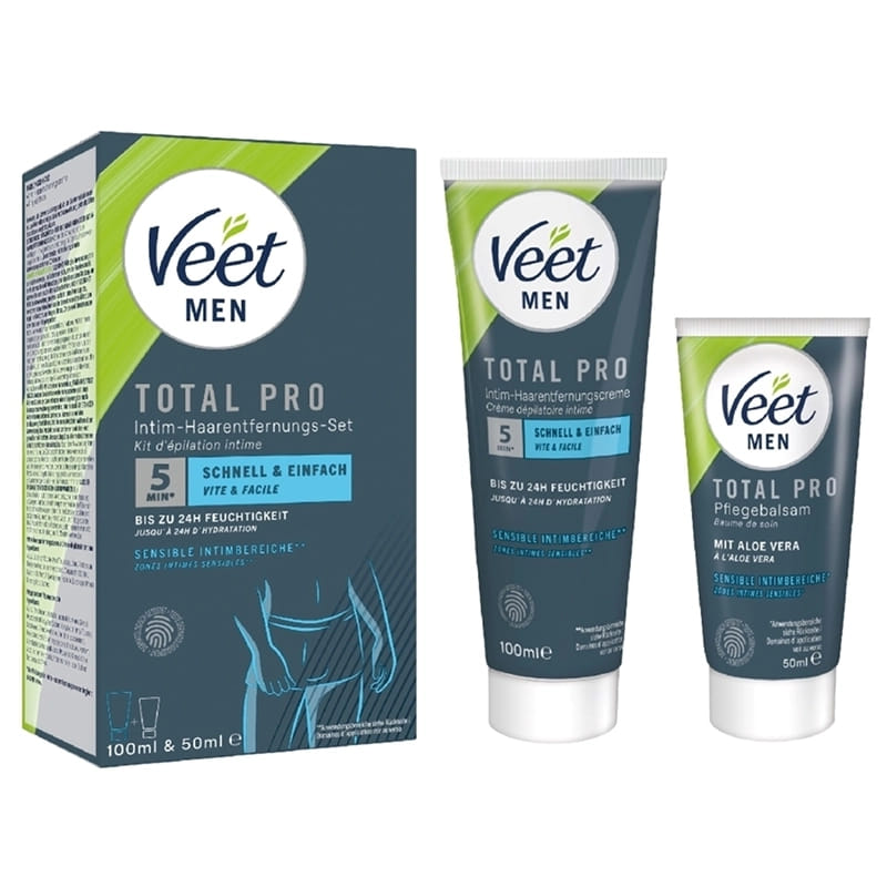 Veet Men Total Pro Intim Haarentferner Set - Komplettset für Intimbereich