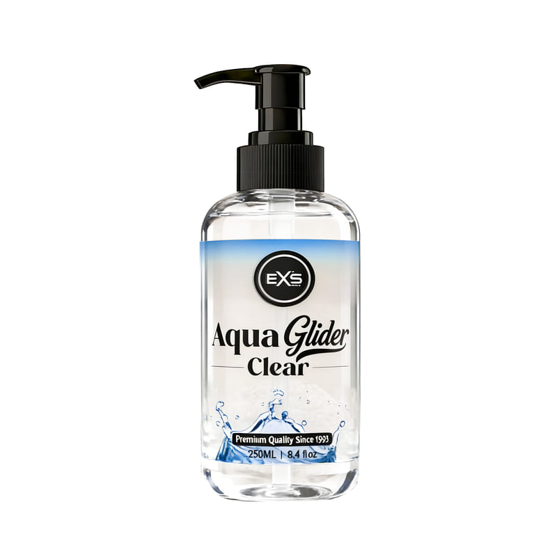 EXS Aqua Glide Clear Gleitgel wasserbasiert 250 ml, Flasche Frontansicht