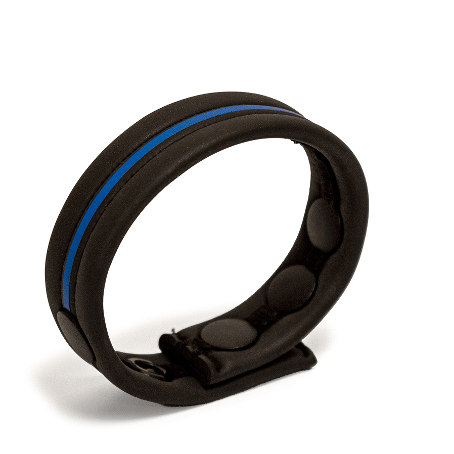 Neopren Cockstrap mit blauem Streifen Neopren Cockstrap blau