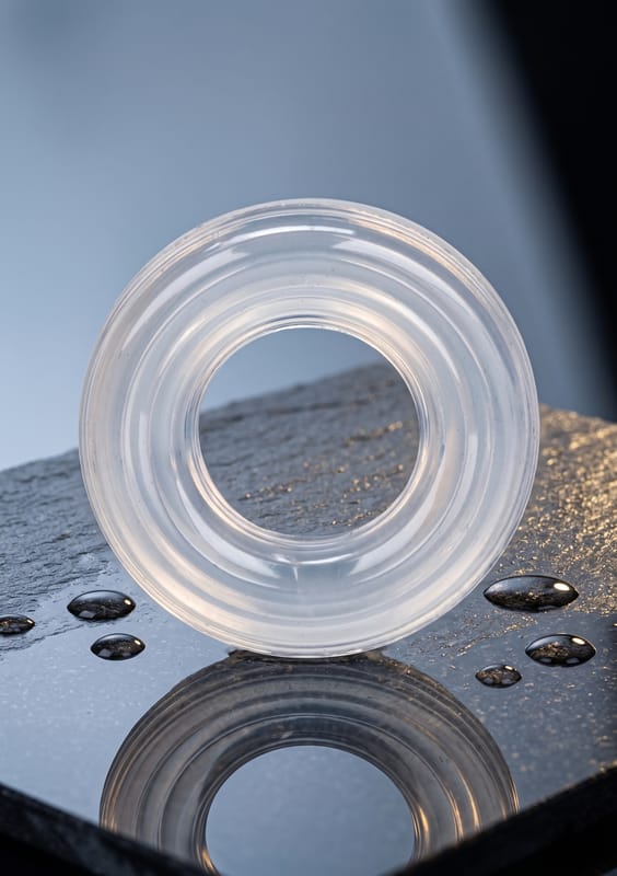 Ultra Stretchy Premium Silikon Ring 2.5 cm in schwarzer Ausführung