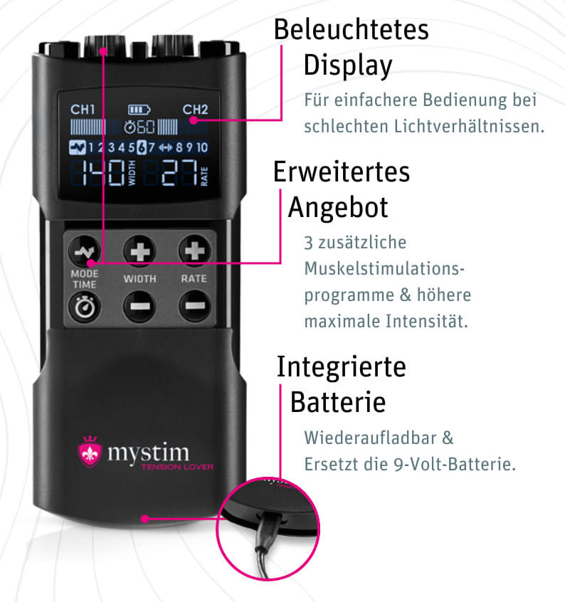 Mystim Tension Lover 2 Mystim Tension Lover 2 - Elektrostimulations-Cockring mit innovativer Technologie