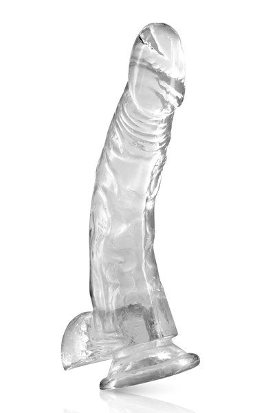 Hill Climper Jelly Dong - gebogener Realistic-Dildo kristallklar