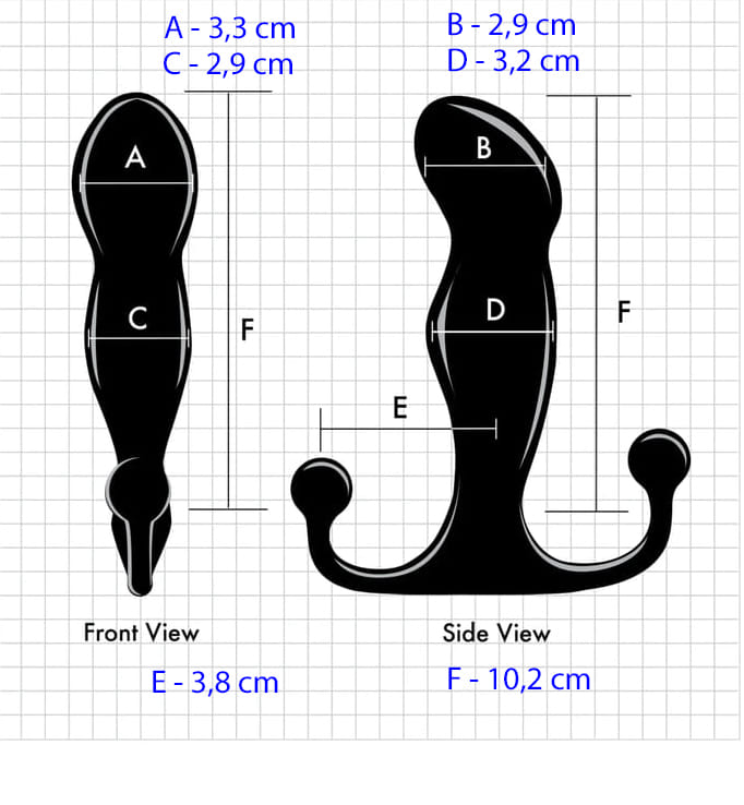 Progasm-Black-Ice-SPECS-cm Aneros Progasm Black Ice Prostata-Stimulator