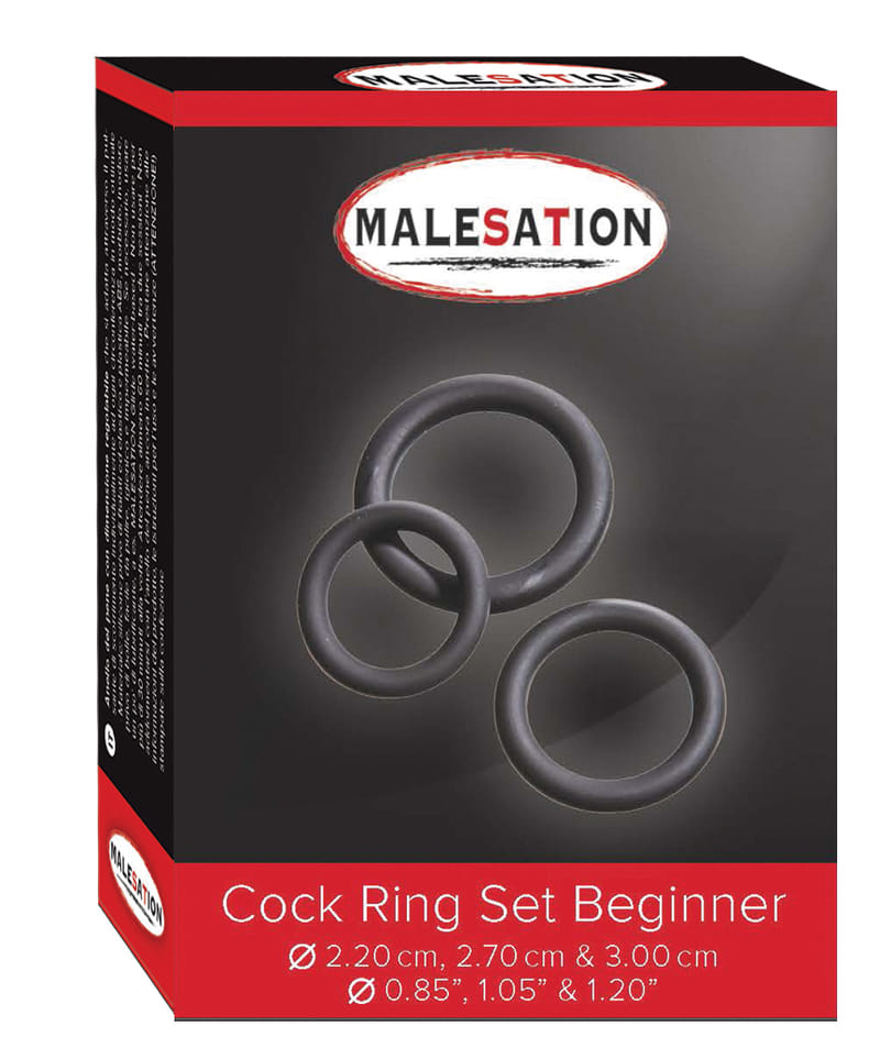 Penisring Stauring Set aus Silikon - mehrere Ringe für den Penisschaft