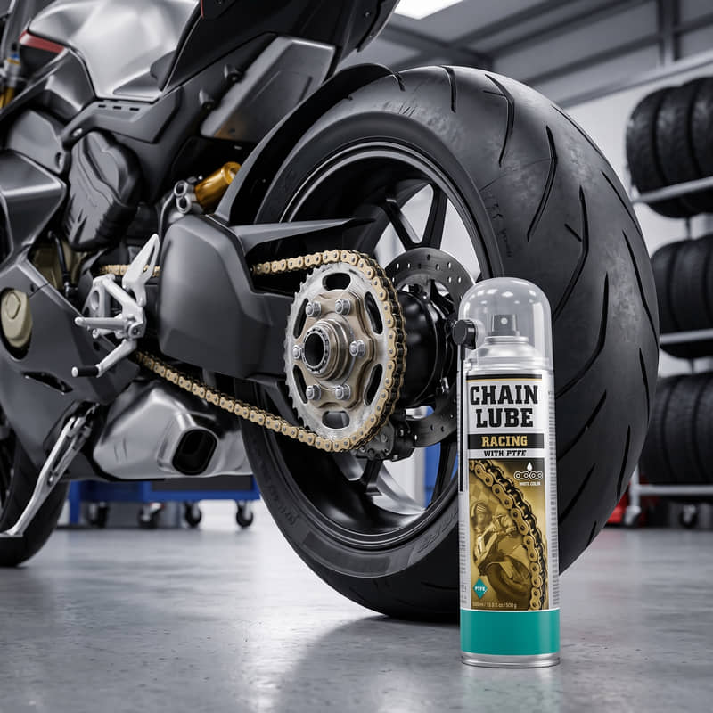 Motorex Chain Lube Racing Kettenspray für Sportmotorräder, Dose weiß